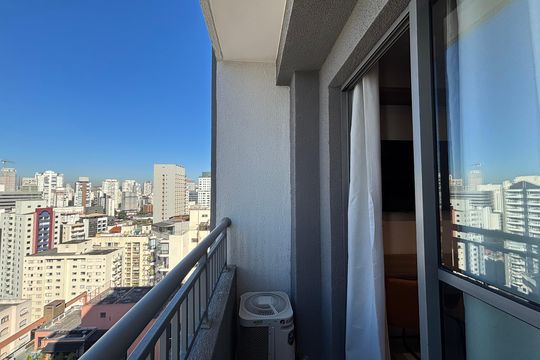 Varanda de apartamento para alugar com 1 quarto, 25m² em Vila Nova Conceição, São Paulo