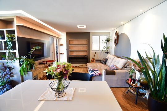 Sala de apartamento para alugar com 2 quartos, 73m² em Fazenda Santa Cândida, Campinas