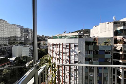 Varanda da sala  de apartamento à venda com 2 quartos, 81m² em Copacabana, Rio de Janeiro