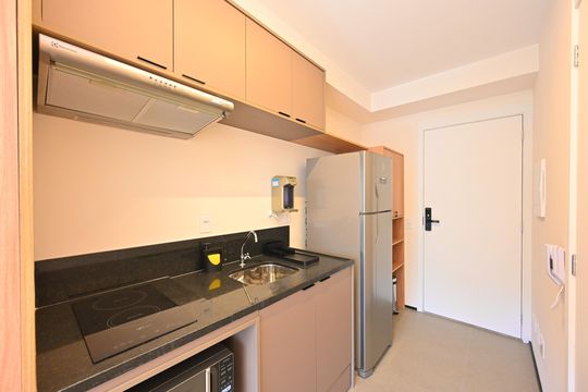 Cozinha de kitnet/studio à venda com 1 quarto, 30m² em Vila Clementino, São Paulo
