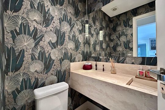 Lavabo de apartamento à venda com 3 quartos, 122m² em Vila Regente Feijó, São Paulo
