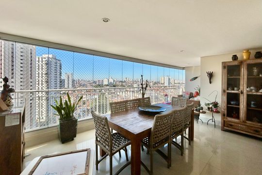 Sala de apartamento à venda com 3 quartos, 122m² em Vila Regente Feijó, São Paulo