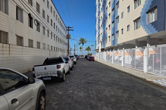 Vista da Rua de kitnet/studio para alugar com 1 quarto, 36m² em Guilhermina, Praia Grande