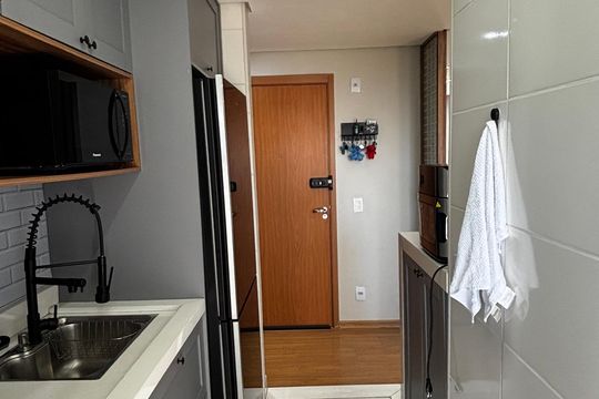 Cozinha e Área de Serviço de apartamento para alugar com 2 quartos, 43m² em Jardim Jamaica, Santo André