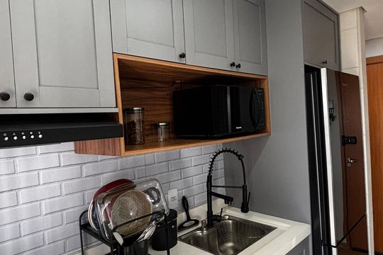 Cozinha e Área de Serviço de apartamento para alugar com 2 quartos, 43m² em Jardim Jamaica, Santo André