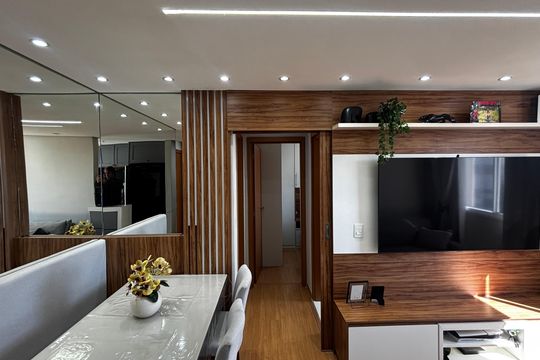 Sala - Sala de Jantar de apartamento à venda com 2 quartos, 43m² em Jardim Jamaica, Santo André