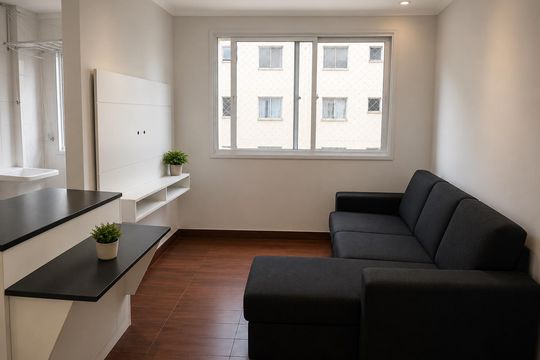Sala de apartamento para alugar com 2 quartos, 42m² em Jardim Alvorada (Zona Oeste), São Paulo