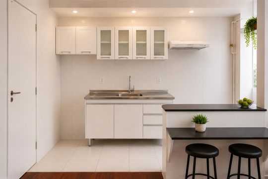 Cozinha de apartamento para alugar com 2 quartos, 42m² em Jardim Alvorada (Zona Oeste), São Paulo