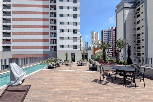 Área comum - Piscina de kitnet/studio para alugar com 1 quarto, 24m² em Chácara Klabin, São Paulo