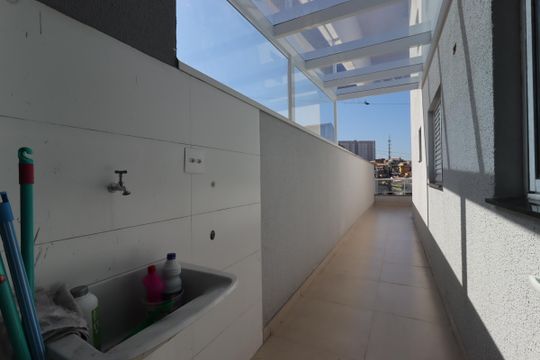 Área de Serviço de apartamento à venda com 2 quartos, 68m² em Vila Curuçá, Santo André
