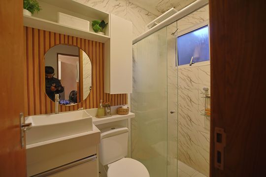 Banheiro de apartamento à venda com 2 quartos, 40m² em Vila Uniao (zona Leste), São Paulo