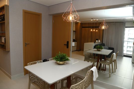 Sala de jantar de kitnet/studio para alugar com 1 quarto, 46m² em Setor Marista, Goiânia