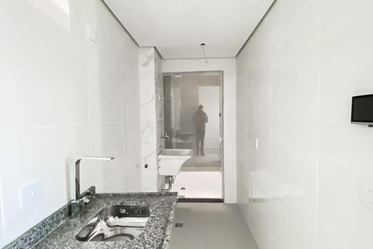 Cozinha  de apartamento à venda com 2 quartos, 36m² em Vila Santana, São Paulo