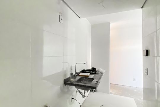 Cozinha  de apartamento à venda com 2 quartos, 36m² em Vila Santana, São Paulo