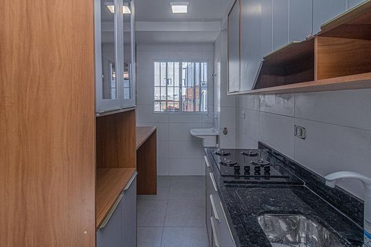 cozinha e área de serviço compartilhadas_3 de apartamento para alugar com 1 quarto, 27m² em São João Climaco, São Paulo