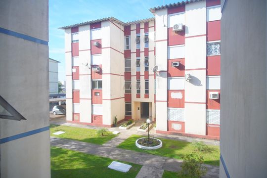 Vista da Sala de apartamento à venda com 2 quartos, 47m² em Scharlau, São Leopoldo