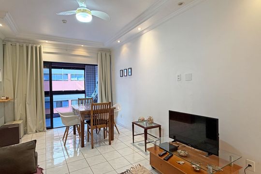 Sala de apartamento para alugar com 1 quarto, 70m² em Aparecida, Santos