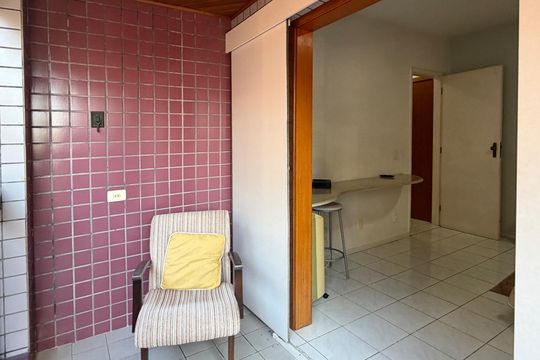 Varanda do Quarto  de apartamento para alugar com 1 quarto, 70m² em Aparecida, Santos