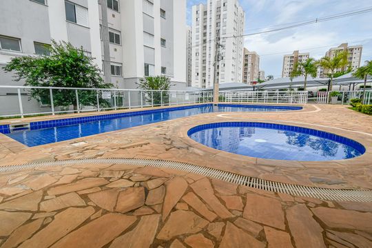 Área comum - Piscina de apartamento para alugar com 2 quartos, 57m² em Vila Real, Hortolândia
