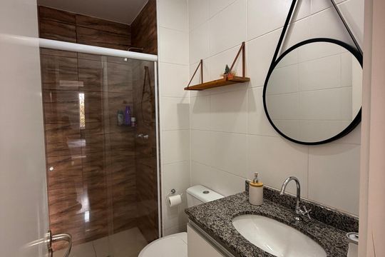 Banheiro Social  de apartamento à venda com 2 quartos, 55m² em Parque Uniao, Jundiaí