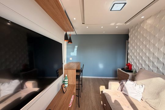 Sala de apartamento à venda com 2 quartos, 55m² em Parque Uniao, Jundiaí