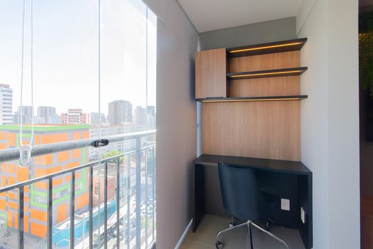 Varanda de kitnet/studio para alugar com 1 quarto, 32m² em Vila Mariana, São Paulo