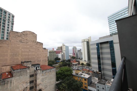 Vista da Varanda do Studio  de kitnet/studio à venda com 1 quarto, 25m² em Liberdade, São Paulo