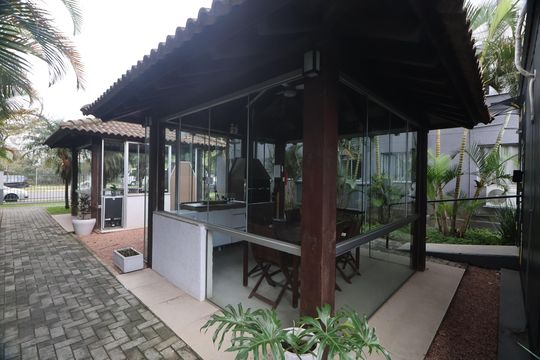 Área comum - Churrasqueira de apartamento para alugar com 2 quartos, 44m² em Estância Velha, Canoas