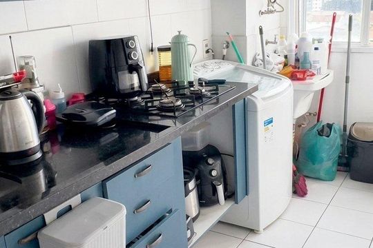 Cozinha de apartamento à venda com 2 quartos, 48m² em Colônia (Zona Leste), São Paulo