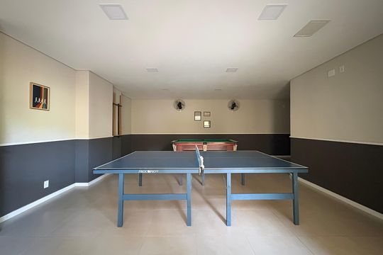 Área comum - Sala de jogos de apartamento para alugar com 1 quarto, 59m² em Jardim Botânico, Ribeirão Preto