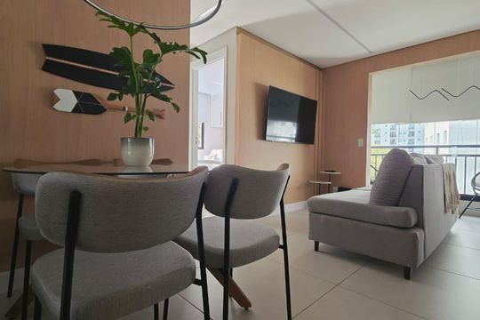 Sala de apartamento à venda com 1 quarto, 39m² em Cidade Jardim, São Paulo