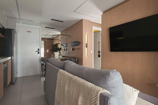Sala de apartamento à venda com 1 quarto, 39m² em Cidade Jardim, São Paulo