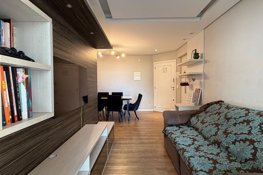 Sala de apartamento para alugar com 3 quartos, 84m² em Marapé, Santos