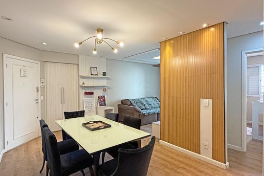 Sala de apartamento para alugar com 3 quartos, 84m² em Marapé, Santos