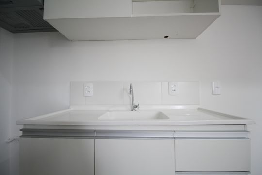 Cozinha de apartamento para alugar com 2 quartos, 34m² em Vila Prel, São Paulo