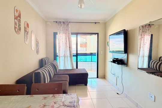 Sala de apartamento para alugar com 2 quartos, 57m² em Guilhermina, Praia Grande