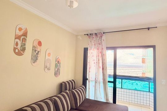 Sala de apartamento para alugar com 2 quartos, 57m² em Guilhermina, Praia Grande