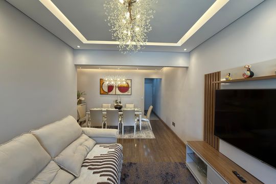 Sala de apartamento à venda com 3 quartos, 106m² em Jardim do Mar, São Bernardo do Campo