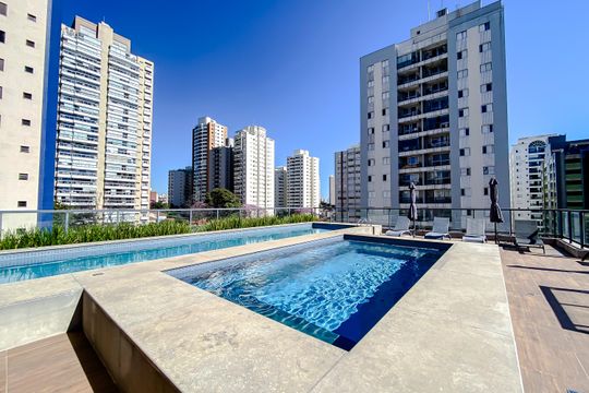 Área comum - Piscina de apartamento para alugar com 1 quarto, 41m² em Pompeia, São Paulo