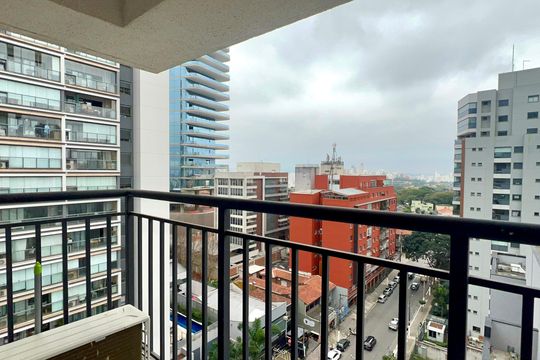 Varanda de kitnet/studio à venda com 1 quarto, 29m² em Pinheiros, São Paulo