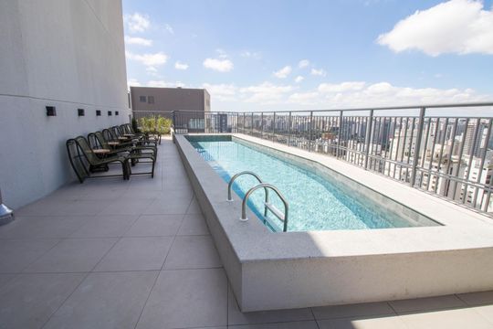 Área comum de kitnet/studio à venda com 1 quarto, 27m² em Cidade Monções, São Paulo