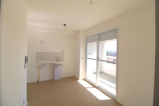Sala / cozinha de apartamento para alugar com 1 quarto, 73m² em Campo Grande, São Paulo