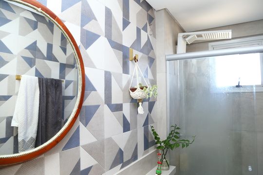 Banheiro da Suíte  de apartamento à venda com 3 quartos, 90m² em Setor Leste Vila Nova, Goiânia