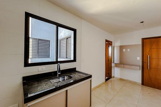 Cozinha e Área de Serviço de apartamento para alugar com 1 quarto, 30m² em Vila Carrão, São Paulo