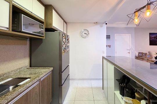 Cozinha  de apartamento à venda com 3 quartos, 100m² em Nova Petrópolis, São Bernardo do Campo
