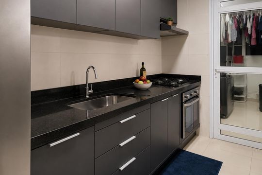 Cozinha de apartamento à venda com 2 quartos, 67m² em Utinga, Santo André