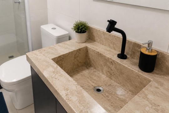 Banheiro de apartamento à venda com 2 quartos, 67m² em Utinga, Santo André
