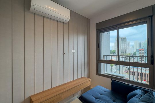 sala e Cozinha de apartamento para alugar com 1 quarto, 37m² em Santo Amaro, São Paulo