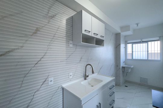 Cozinha de apartamento para alugar com 2 quartos, 52m² em Jardim Campestre, São Bernardo do Campo