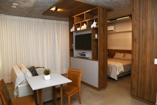 Detalhe Sala de kitnet/studio para alugar com 1 quarto, 46m² em Setor Oeste, Goiânia